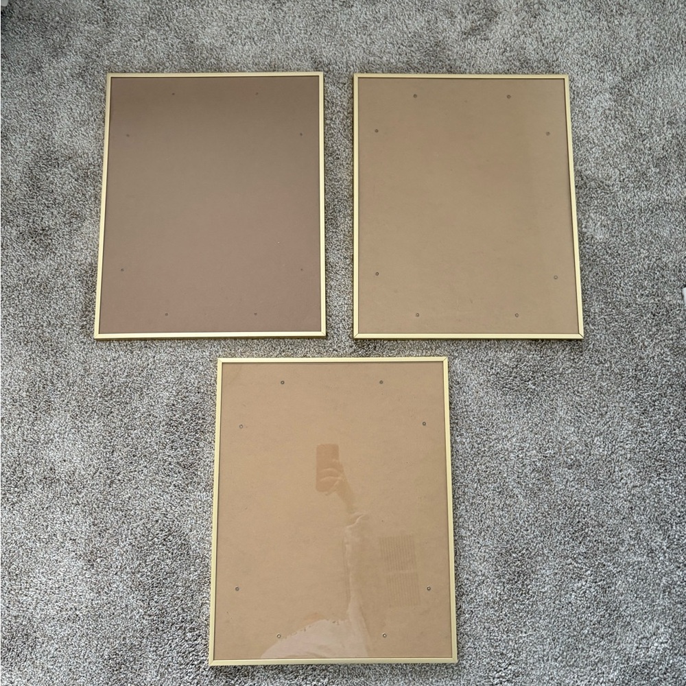 Set of Two Gold Picture Frames